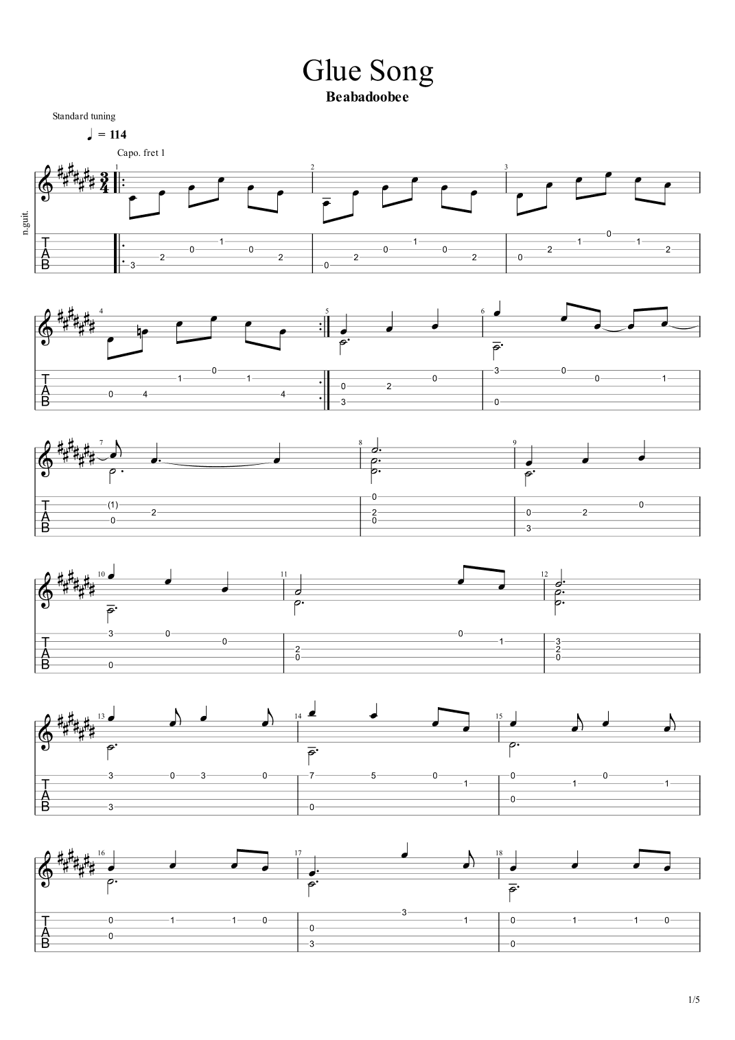 Glue Song (arr. Maxwell Morrison)
