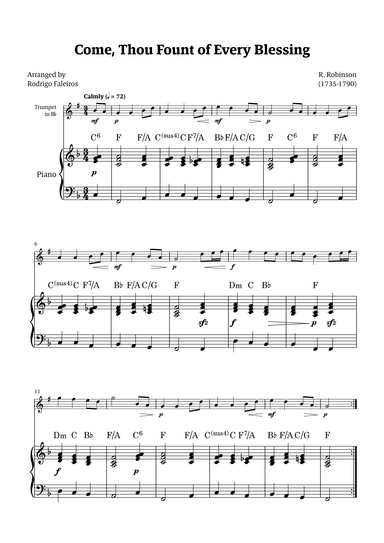 Come Thou Fount of Every Blessing (arr. Rodrigo Faleiros)