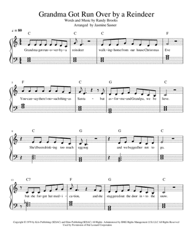 Grandma Got Run Over By A Reindeer (arr. Pineflower)