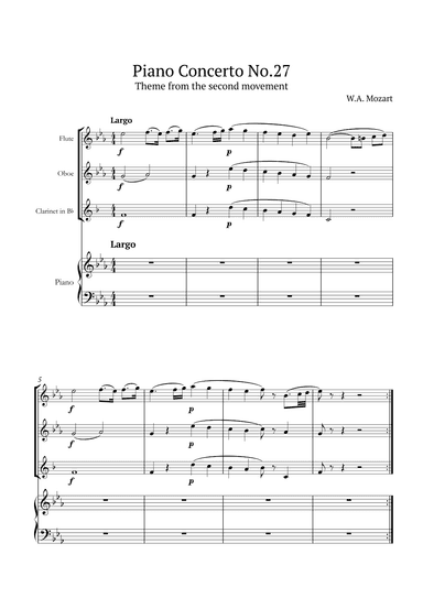 Piano Concerto No.27 (arr. André Nusa)