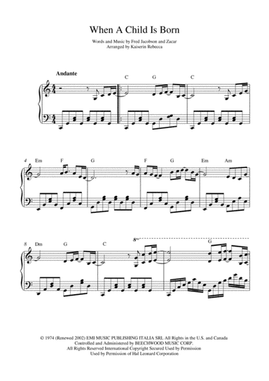 When A Child Is Born (arr. Kaiserin Rebecca)