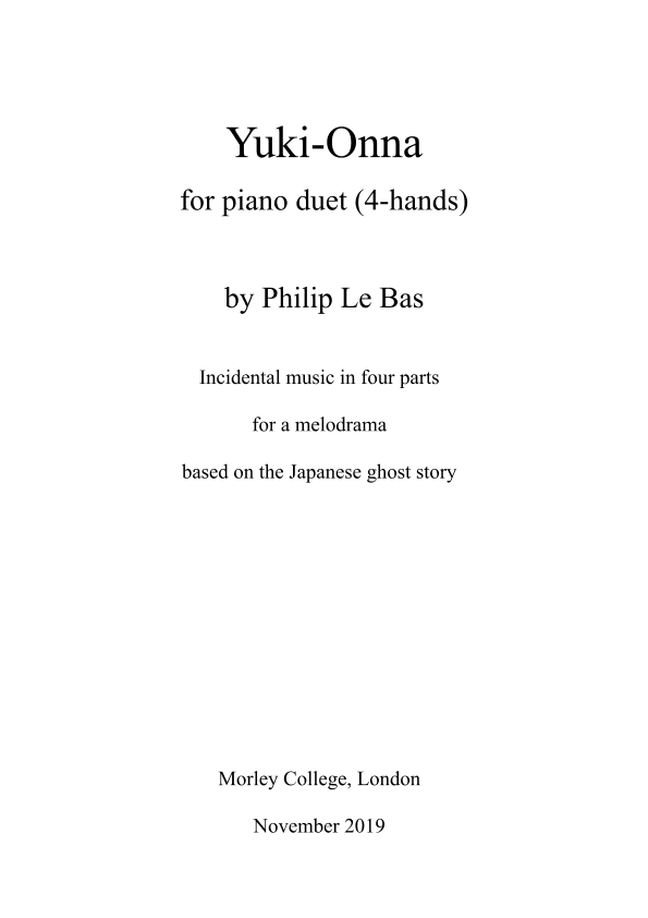 Yuki-Onna (piano 4-hands)