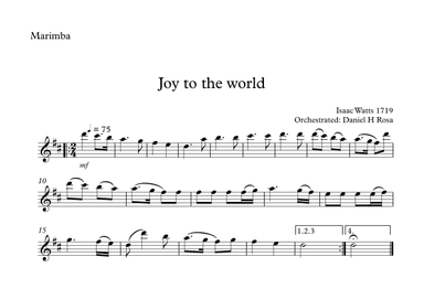 Joy to the world - Christmas Carol - Marimba (arr. Daniel H Rosa)