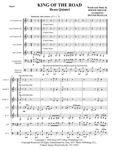King Of The Road (arr. Dennis Ruello)