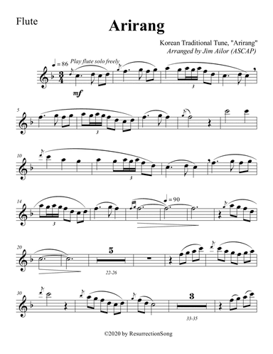 Arirang (Instrumental Parts) (arr. Jim Ailor)