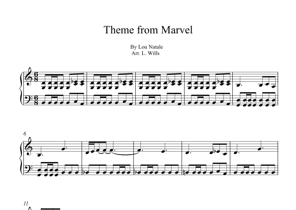 Marvel Studios Logo (arr. L. Wills)