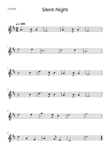 Silent Night - Clarinet Solo w/ Piano (arr. Ygor Nunes)