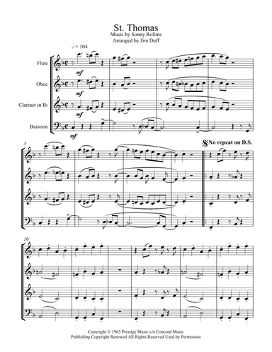 St. Thomas (arr. Jim Duff)