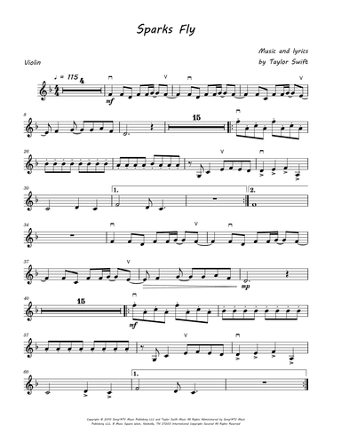 Sparks Fly (arr. David Lartey)