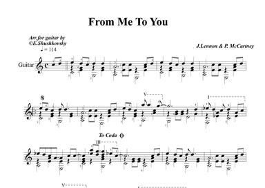 From Me To You (arr. Evgeny Shushkovsky)
