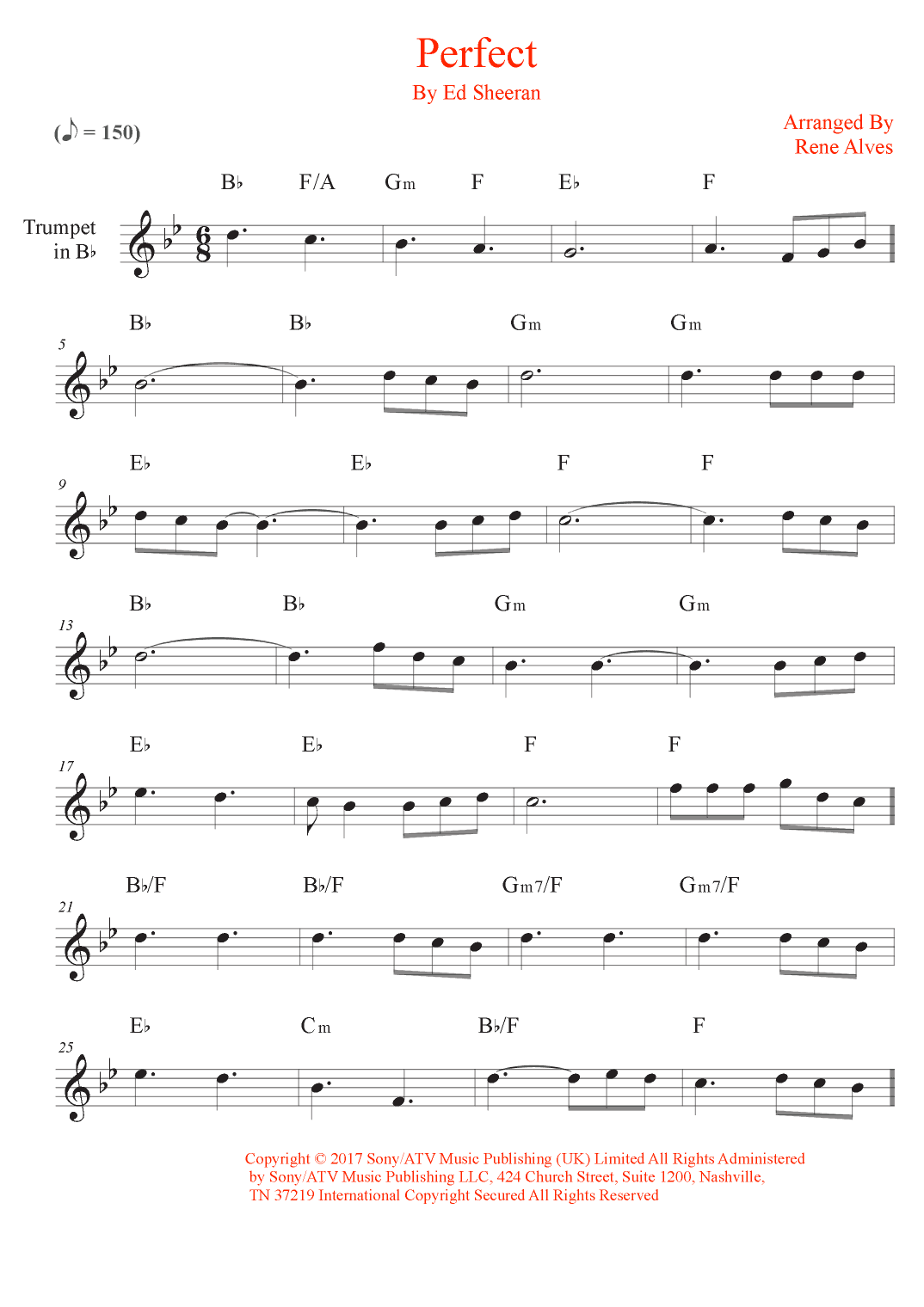 Perfect (arr. Rene Alves)