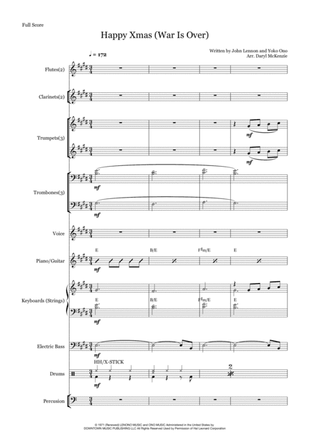 Happy Xmas (War Is Over) (arr. Daryl McKenzie)