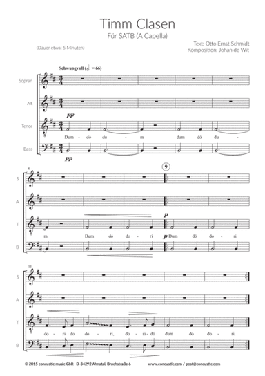 Timm Clasen for SATB