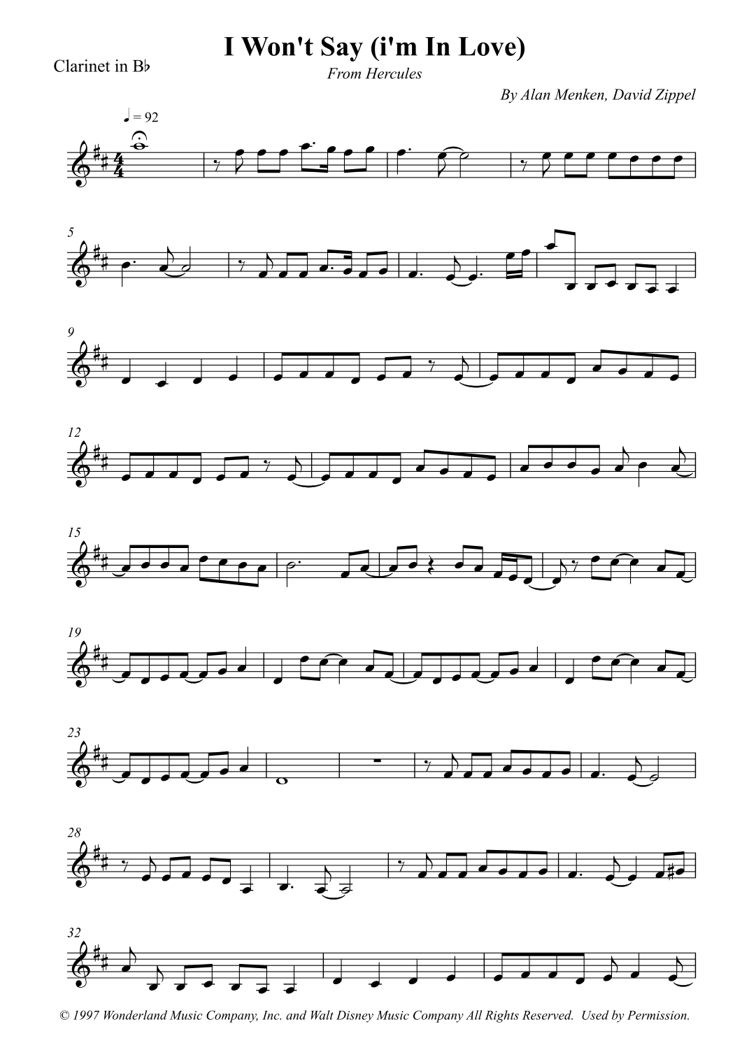 I Won't Say (i'm In Love) (arr. Wesley S. SIlva)