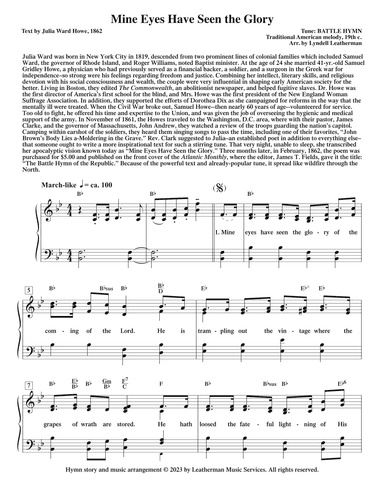 Mine Eyes Have Seen the Glory (Battle Hymn of the Republic) (arr. Lyndell Leatherman)