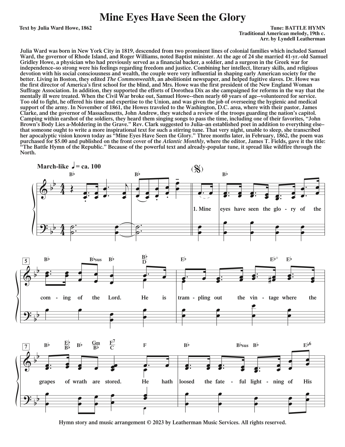 Mine Eyes Have Seen the Glory (Battle Hymn of the Republic) (arr. Lyndell Leatherman)