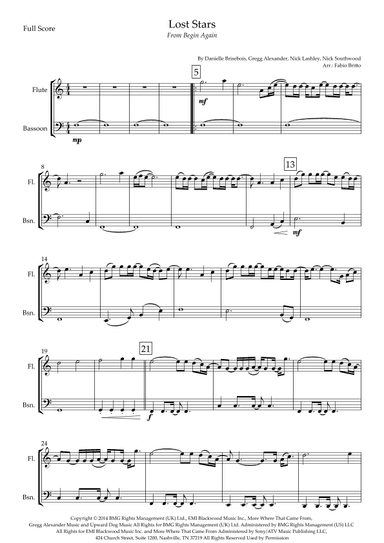 Lost Stars (arr. Fabio Britto)