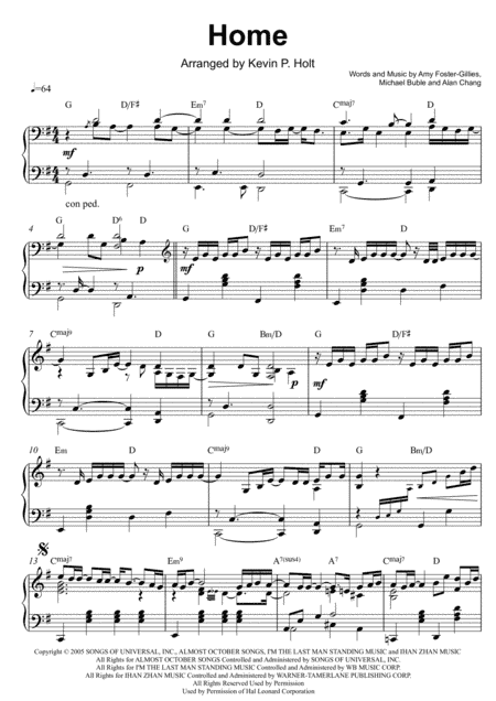 Home (arr. Kevin P. Holt)