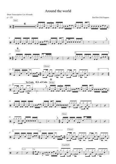 Around The World (arr. Drum Transcription: Leo Alvarado)
