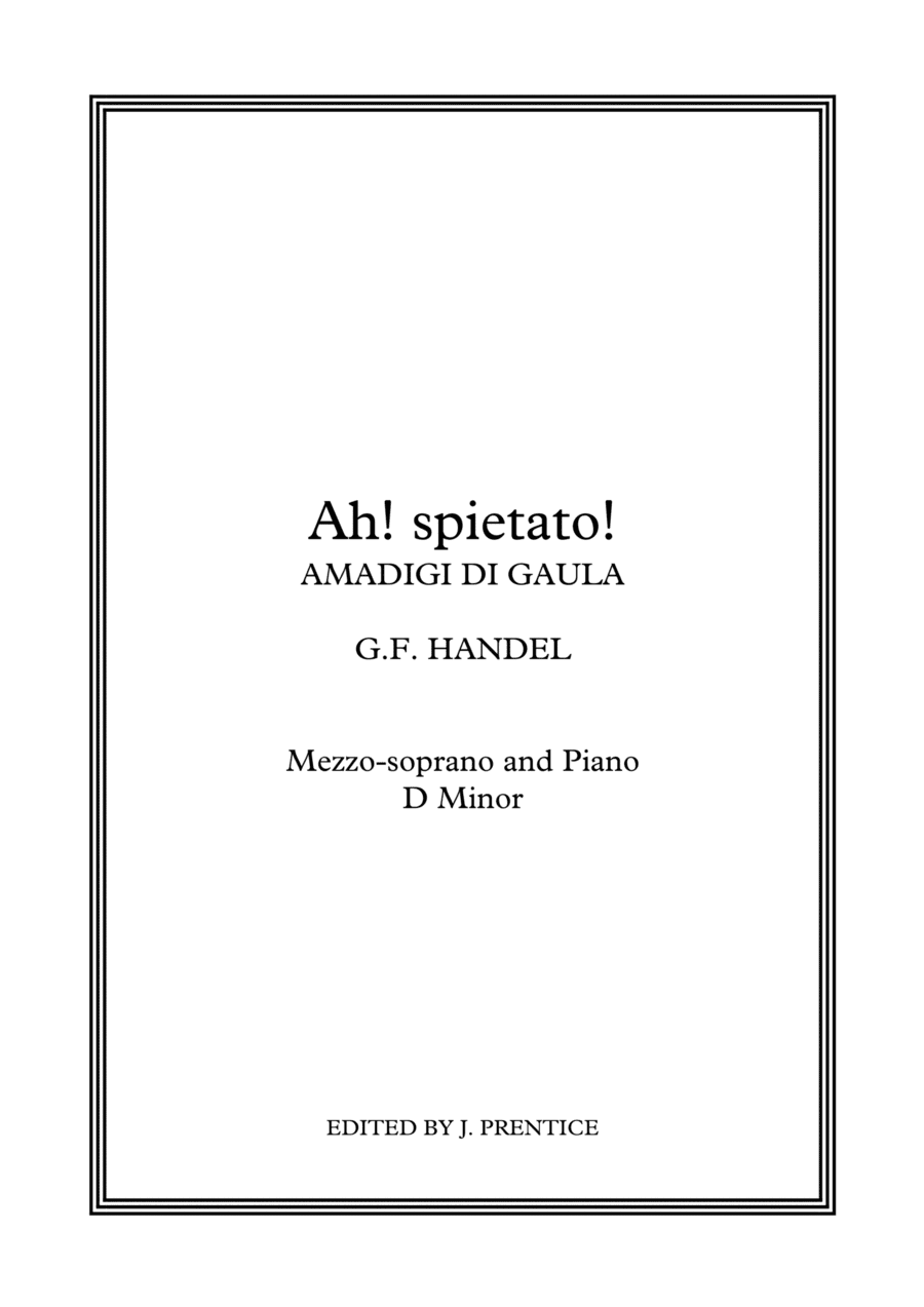 Ah! spietato - Amadigi di Gaula (D Minor) (arr. Jonathan Prentice)