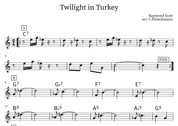 Twilight In Turkey (arr. Christoph Fleischmann)