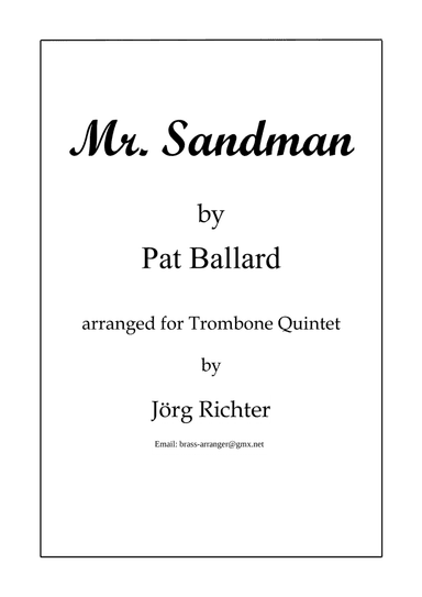 Mr. Sandman (arr. Jörg Richter)