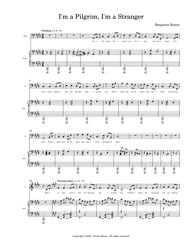 I'm a Pilgrim, I'm a Stranger
