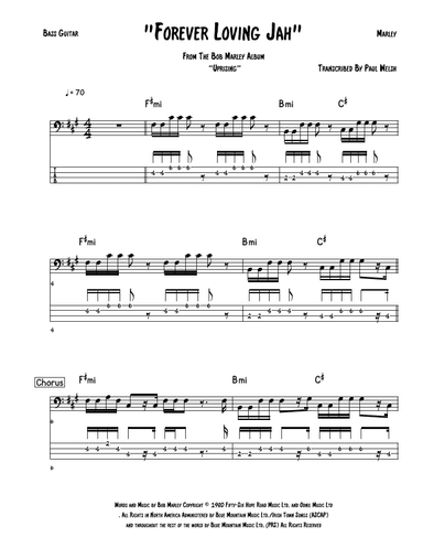 Forever Loving Jah (arr. Accubass)