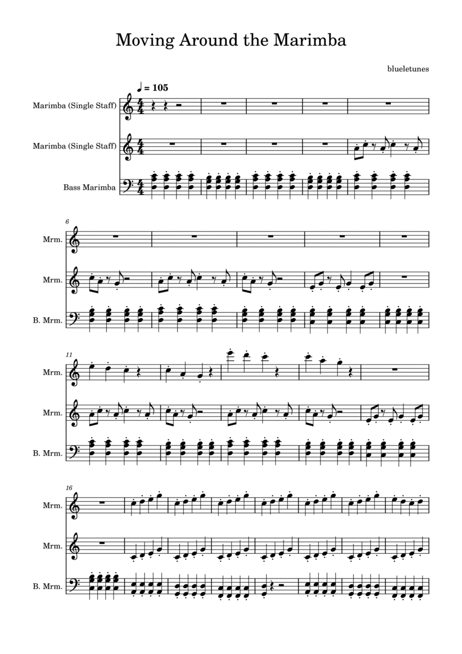 Moving Around the Marimba - Marimba Arrangement for the Classroom