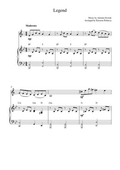 Legend (Bb trumpet solo and piano accompaniment) (arr. Kaiserin Rebecca)