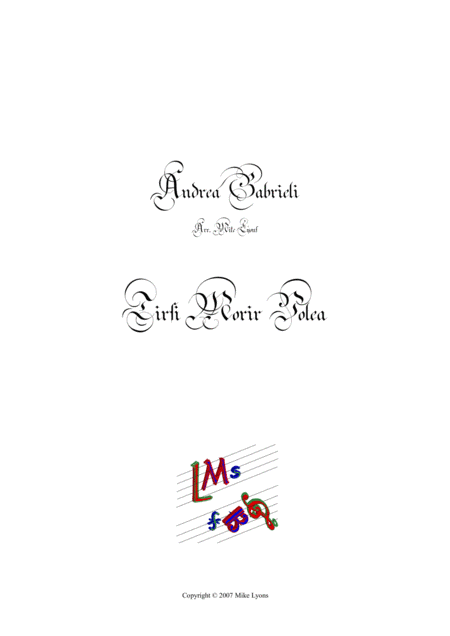 Tirsi Morir Volea (Brass Septet) (arr. Mike Lyons)