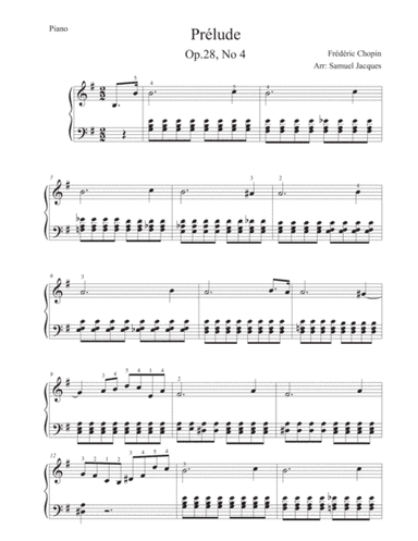 Chopin - Prelude in E minor (arr. Samuel Jacques)