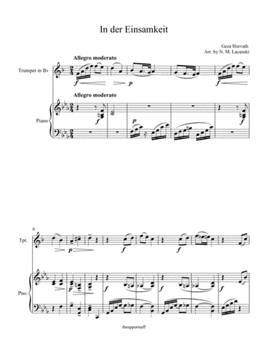 In der Einsamkeit (arr. Nick Lacanski)