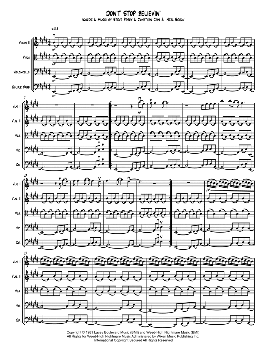 Don't Stop Believin' (arr. Francois Couture)