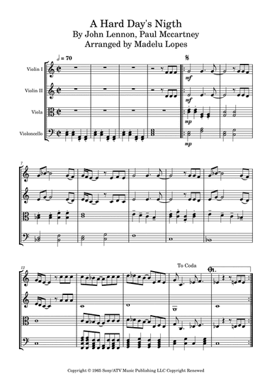 Another Hard Day's Night (arr. Madelu Lopes)