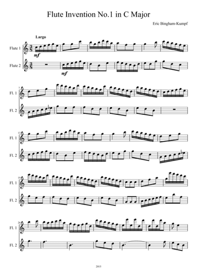 Flute Invention No. 1 in C Major