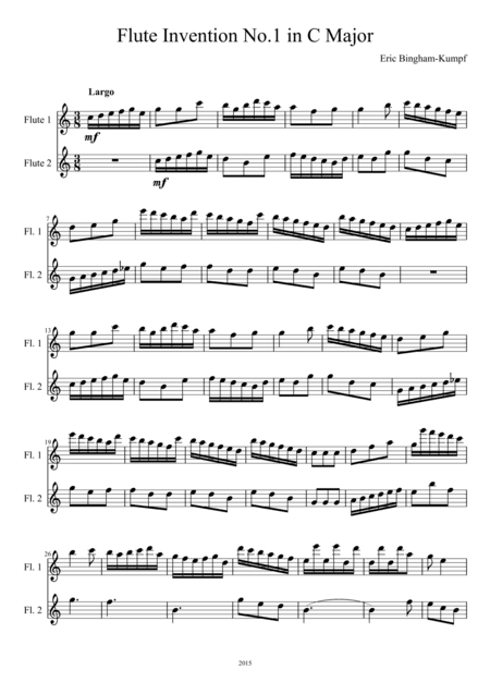 Flute Invention No. 1 in C Major