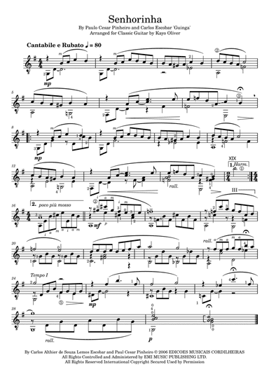 Senhorinha (arr. Kayo Oliver)