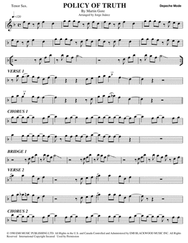 Policy Of Truth (arr. Jorge Juárez)