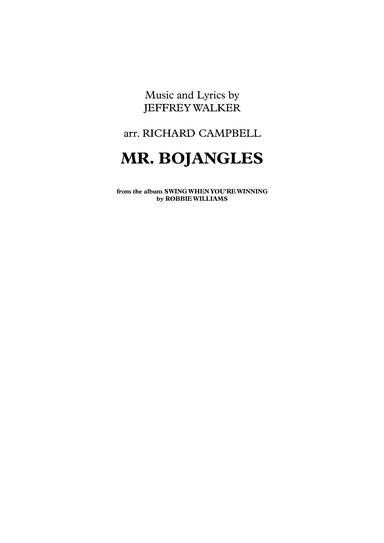 Mr. Bojangles (arr. Richard Campbell)