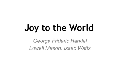 Joy to the World (arr. Brian Kim)