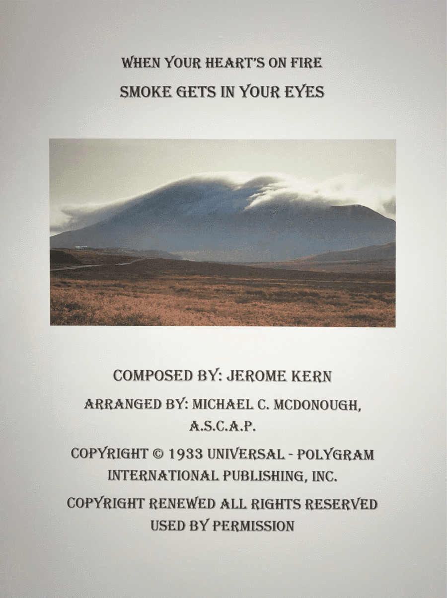 Smoke Gets In Your Eyes (arr. Dr. Michael C. McDonough, A.S.C.A.P.)