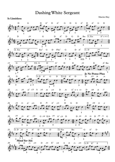 Ceilidh Music: Dashing White Sergeant - Is Limitless, Je Ne Pense Plus, Mind Yer Ain, Lose The Yoke