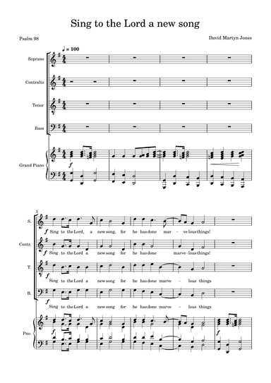 Sing to the Lord a new song