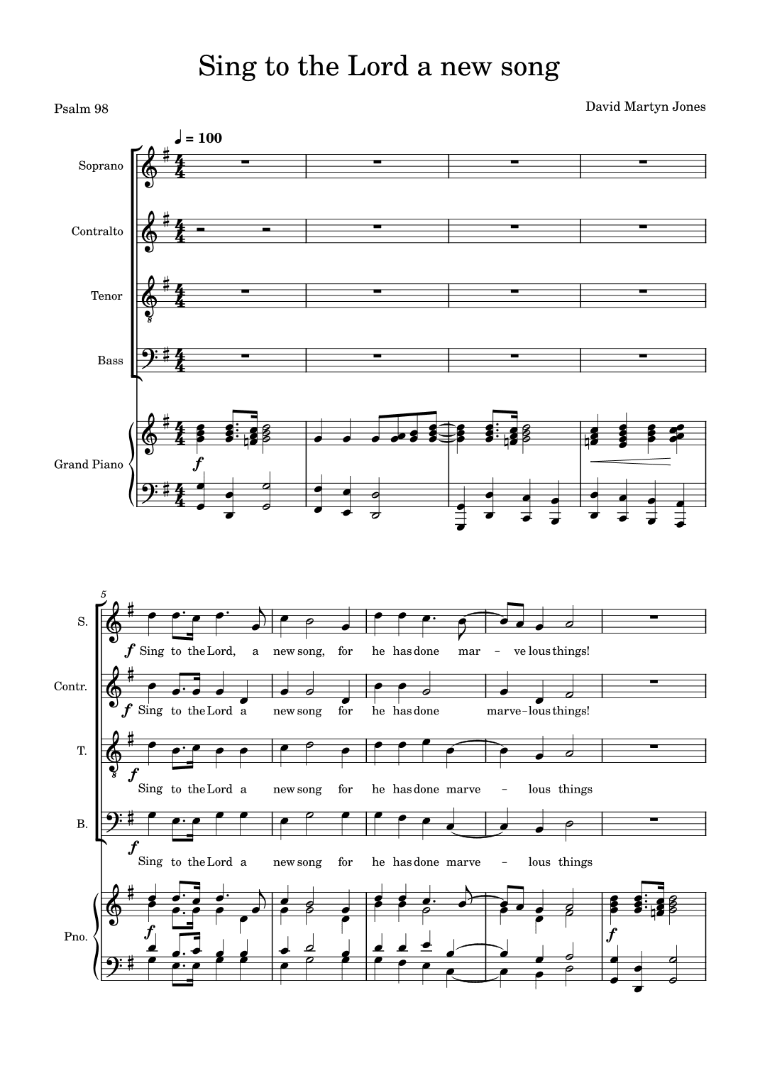 Sing to the Lord a new song