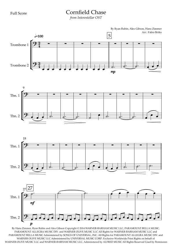 Cornfield Chase (arr. Fabio Britto)