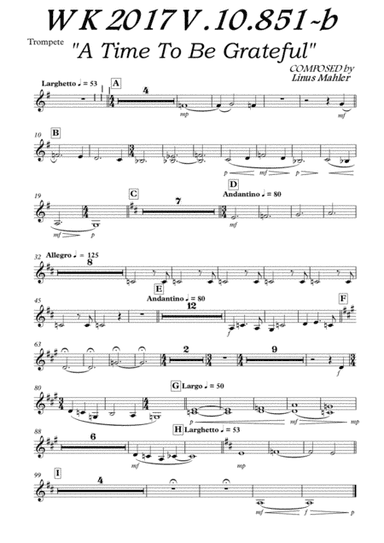 A Time to be Grateful - Trumpet