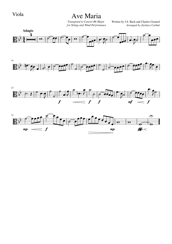 Ave Maria (arr. Zachary Corbett)