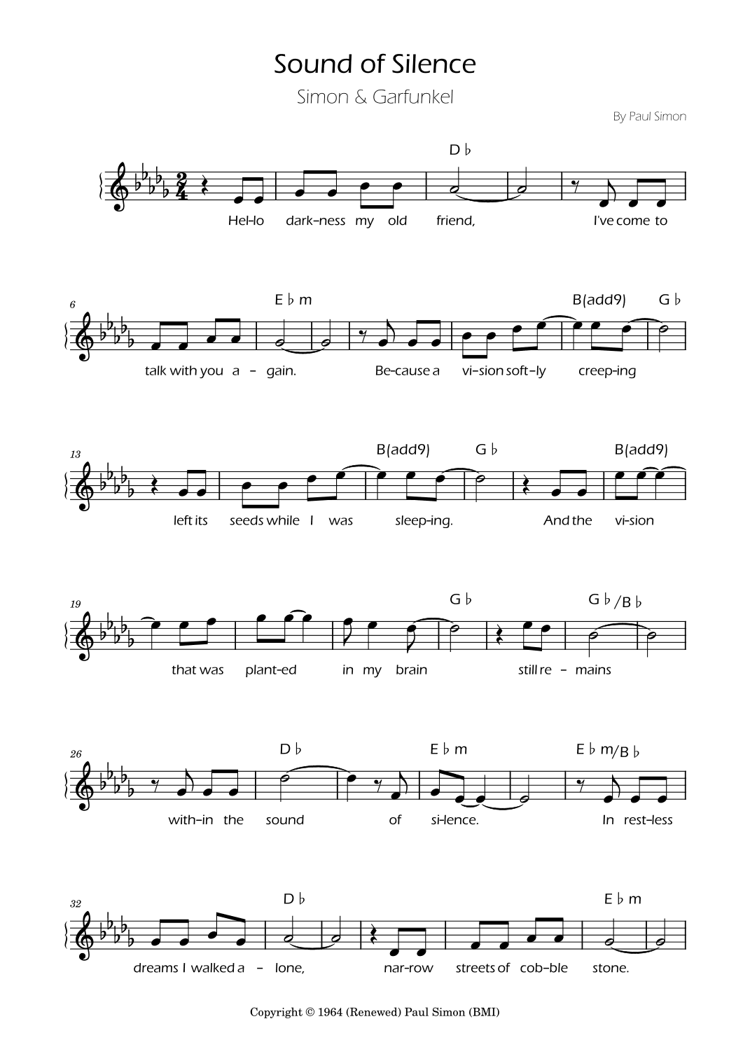 The Sound Of Silence (arr. Ygor Nunes)