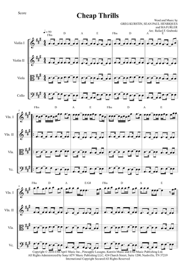 Cheap Thrills (feat. Sean Paul) (arr. Rafael Ferreira Graboski)